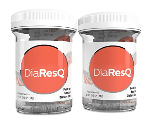 DiaResQ Diarrhea Relief for Adults, 2-Packet Cups, Vanilla, 2 Count